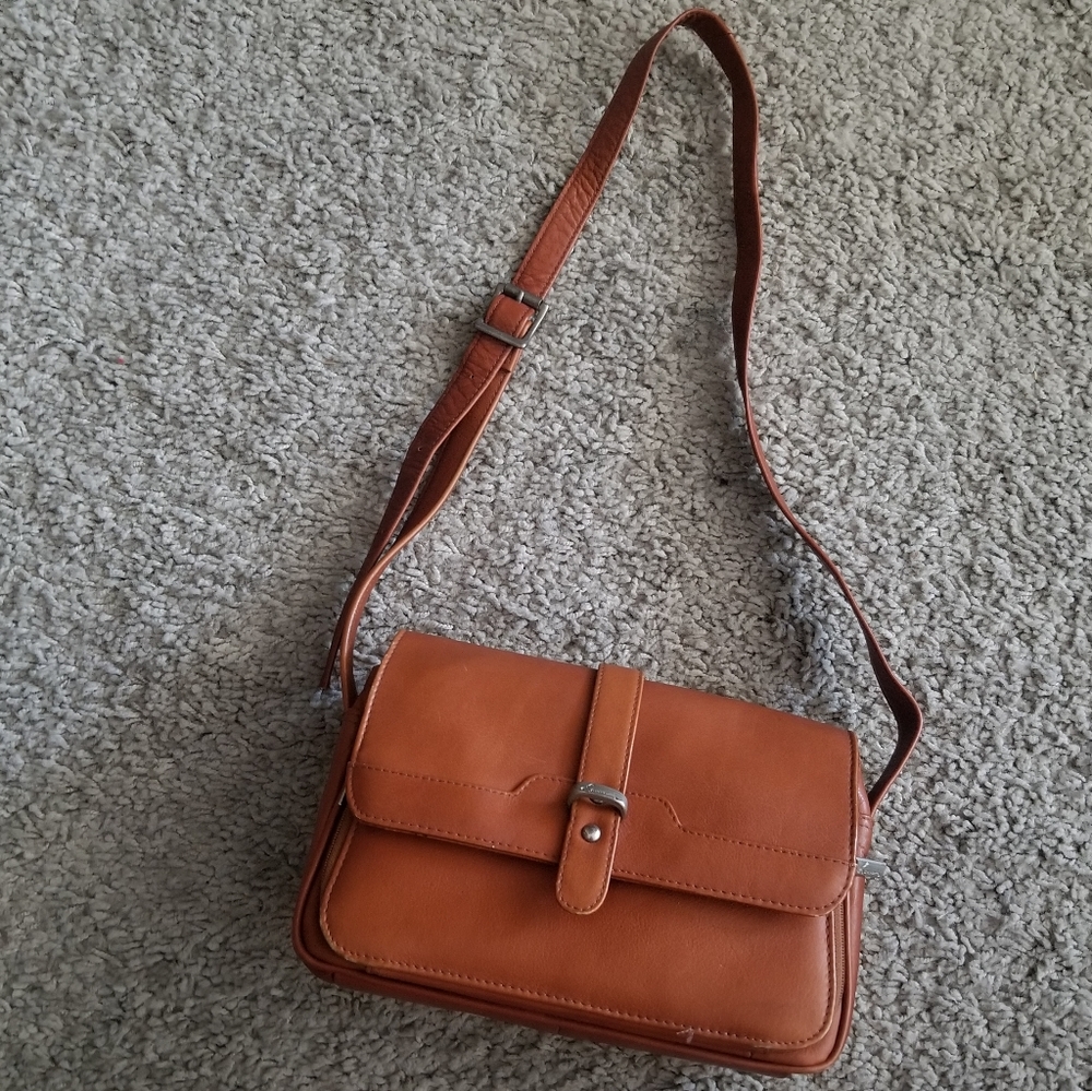 Lavive Crossbody Cognac Leather Purse Bag